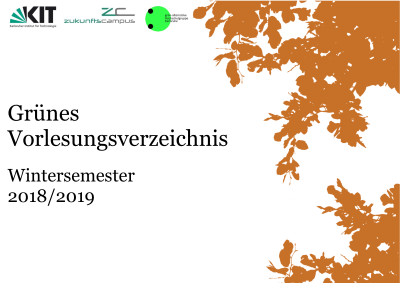 Titelseite des Grünen Vorlesungsverzeichnisses des Wintersemesters 2018/2019